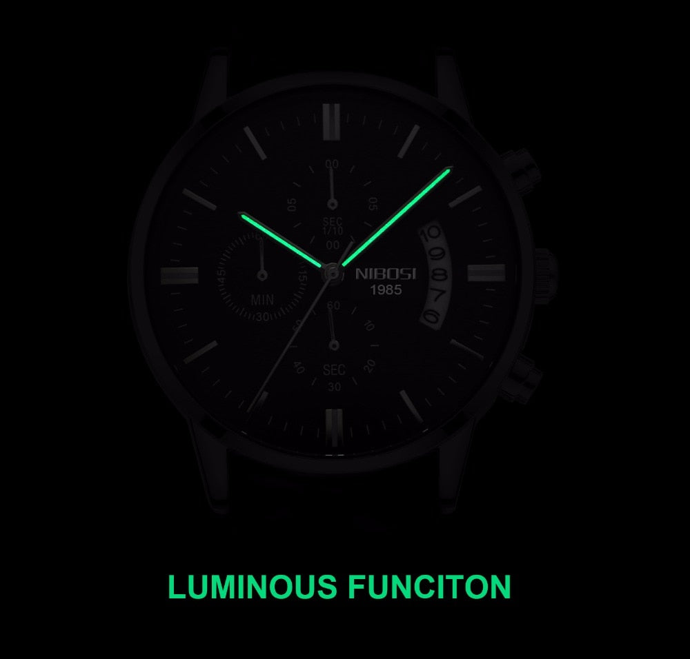 Men Watch Top Brand Men's Watch Fashion Watches Relogio Masculino Military Quartz Wrist Watches Hot Clock Male Sports NIBOSI